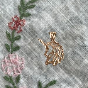Vintage Rare 14k Yellow Gold Unicorn